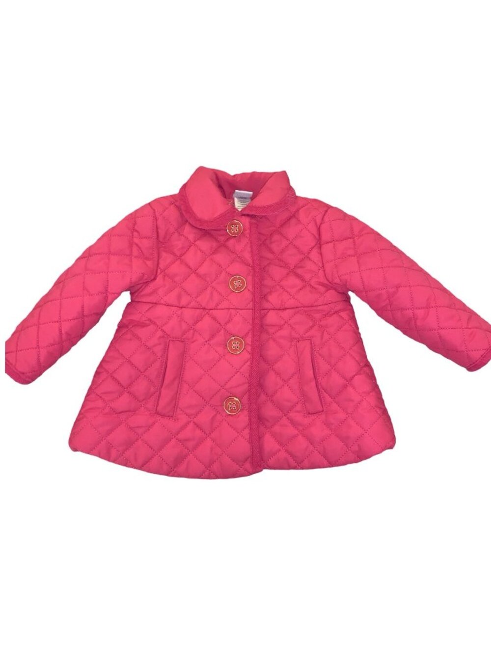 Girls LITTLE ME Pink Quilted Jacket Fleece Lined Size 12 M Kidcore Girlhoodcore
